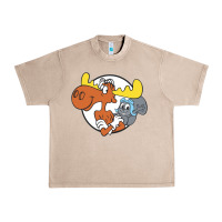 French Oak Vintage Rocky And Bullwinkle Urban Heavy Tee - artisFamous