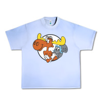 Grape Ice Vintage Rocky And Bullwinkle Urban Heavy Tee - artisFamous
