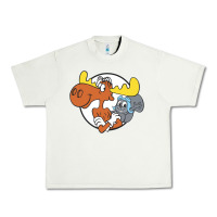 Pistachio Vintage Rocky And Bullwinkle Urban Heavy Tee - artisFamous