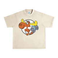 Sandshell Vintage Rocky And Bullwinkle Urban Heavy Tee - artisFamous