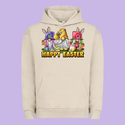 Happy Easter Gnomies Urban Hoodie Designed By Chombo