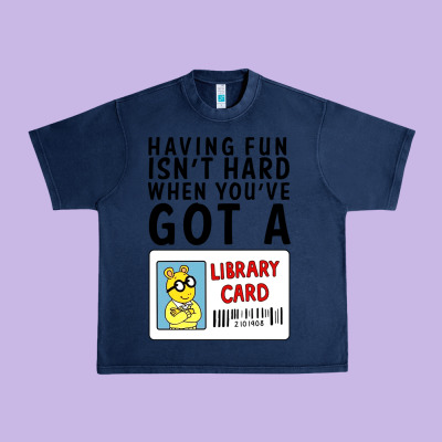 Arthur Library Card Classic Rachelrae09 Urban Heavy Tee Designed By Artisfamous