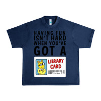 Navy arthur library card classic rachelrae09 Urban Heavy Tee - artisFamous