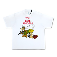 White yogi bear & boo boo Urban Heavy Tee - artisFamous