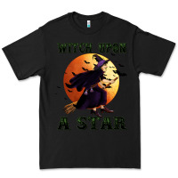 Black witch upon a star Premium Tee - BundleAndBundleShop