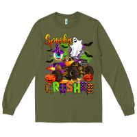 Army Green spooky cruhser with monster truck Long Sleeve Tee - Artiststas