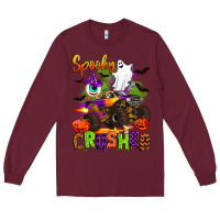 Burgundy spooky cruhser with monster truck Long Sleeve Tee - Artiststas