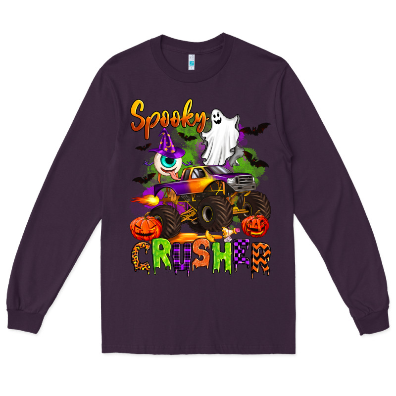 Spooky Cruhser With Monster Truck Long Sleeve Tee by Artiststas | Teevron