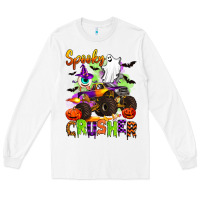 White spooky cruhser with monster truck Long Sleeve Tee - Artiststas