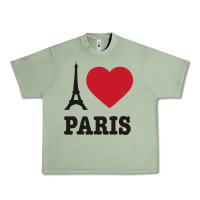 Oil Green i love paris eiffel tower funny Urban Heavy Tee - artisFamous