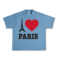 Pebble Blue i love paris eiffel tower funny Urban Heavy Tee - artisFamous