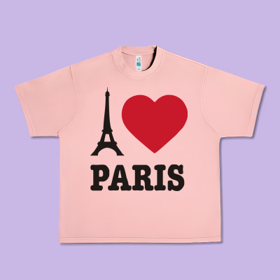 I Love Paris Eiffel Tower Funny Urban Heavy Tee Designed By Artisfamous