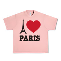 Salmon i love paris eiffel tower funny Urban Heavy Tee - artisFamous