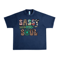 Navy sassy little soul Urban Heavy Tee - CowhideDigitalArt
