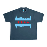Midnight Navy awesome chicago city Urban Heavy Tee - artisFamous