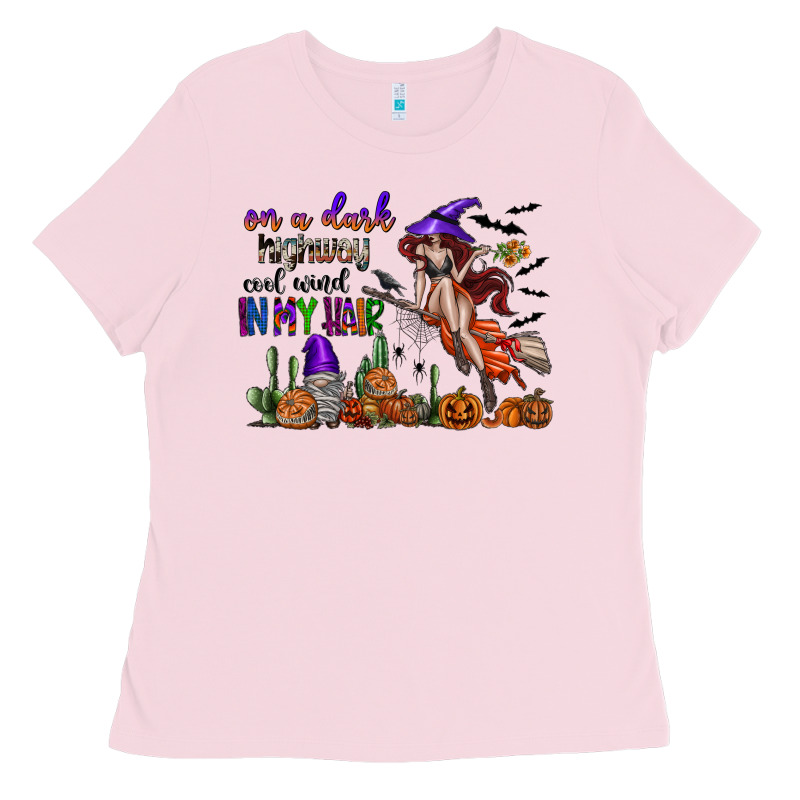 On A Dark Highway Cool Wind In My Hair Ladies Tee by SublimationCraftShop | Teevron