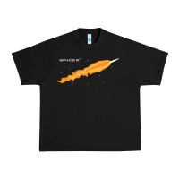 Black SpaceX Rocket Urban Heavy Tee - artisFamous