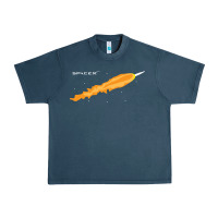Midnight Navy SpaceX Rocket Urban Heavy Tee - artisFamous