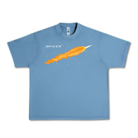 Pebble Blue SpaceX Rocket Urban Heavy Tee - artisFamous