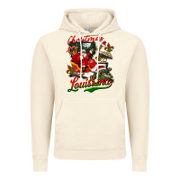 Vintage Artic louisiana christmas with  afro santa Vintage Hoodie - BarkalooDesign