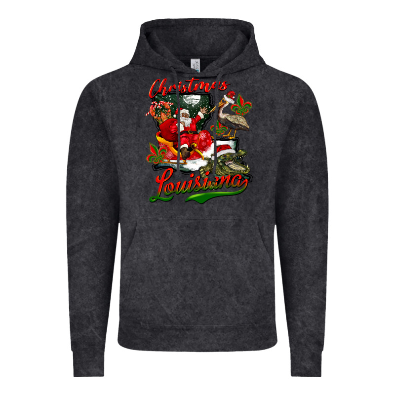 Louisiana Christmas With  Afro Santa Vintage Hoodie by BarkalooDesign | Teevron