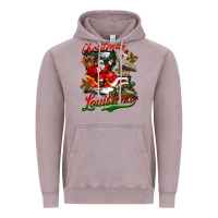 Vintage Zinc louisiana christmas with  afro santa Vintage Hoodie - BarkalooDesign