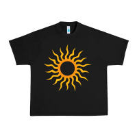 Black tribal sun Urban Heavy Tee - artisFamous