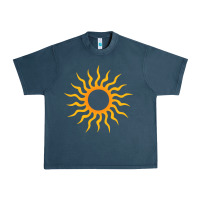 Midnight Navy tribal sun Urban Heavy Tee - artisFamous
