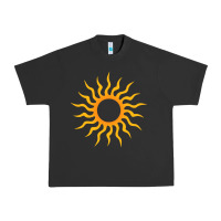 Pigment Black tribal sun Urban Heavy Tee - artisFamous