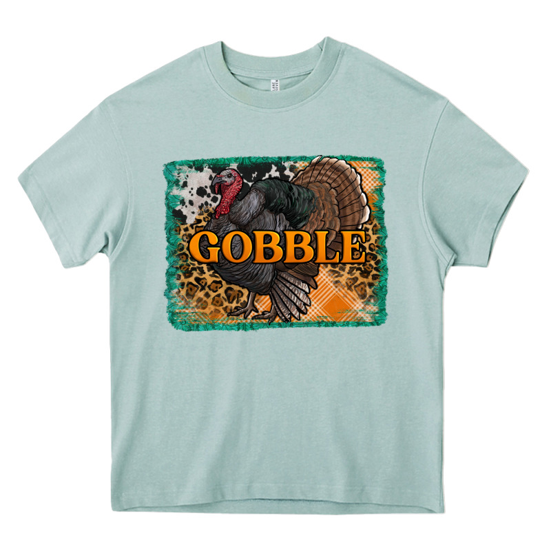 Thanksgiving Turkey Gobble With Background Heavy Core Tee by RanaPortraitStore | Teevron