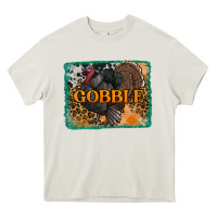 Cream thanksgiving turkey gobble with background Heavy Core Tee - RanaPortraitStore