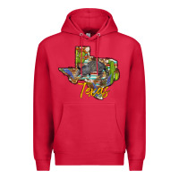 Cardinal texas map armadillo Premium Hoodie - BarkalooDesign
