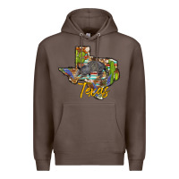 Coffee texas map armadillo Premium Hoodie - BarkalooDesign