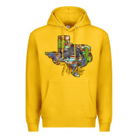 Lemon texas map armadillo Premium Hoodie - BarkalooDesign