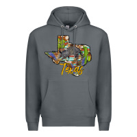 Rock texas map armadillo Premium Hoodie - BarkalooDesign