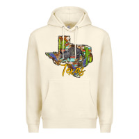 Sandshell texas map armadillo Premium Hoodie - BarkalooDesign