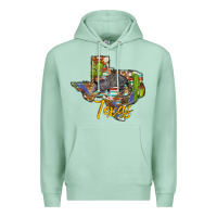 Seafoam texas map armadillo Premium Hoodie - BarkalooDesign