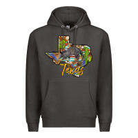 Smoke texas map armadillo Premium Hoodie - BarkalooDesign