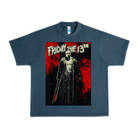 Midnight Navy friday the 13th jason drip Urban Heavy Tee - artisFamous