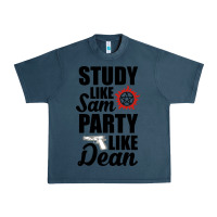 Midnight Navy study like sam party like dean Urban Heavy Tee - artisFamous