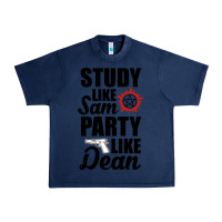 Navy study like sam party like dean Urban Heavy Tee - artisFamous