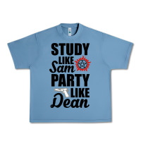 Pebble Blue study like sam party like dean Urban Heavy Tee - artisFamous
