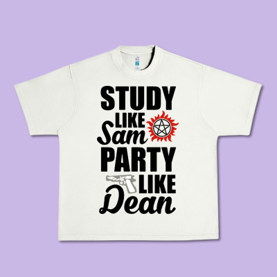 Study Like Sam Party Like Dean Urban Heavy Tee Designed By Artisfamous