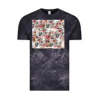 Cloud Black hot cocoa christmas cheer pattern Vintage Tee - CowhideDigitalArt