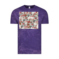 Cloud Purple hot cocoa christmas cheer pattern Vintage Tee - CowhideDigitalArt