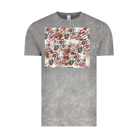 Cloud Rock hot cocoa christmas cheer pattern Vintage Tee - CowhideDigitalArt