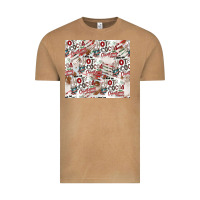 Vintage Camel hot cocoa christmas cheer pattern Vintage Tee - CowhideDigitalArt