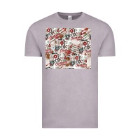 Vintage Zinc hot cocoa christmas cheer pattern Vintage Tee - CowhideDigitalArt