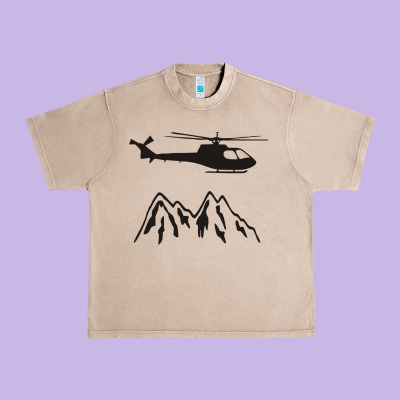 Mountain Rescue Helicopter Funny Urban Heavy Tee Designed By Artisfamous