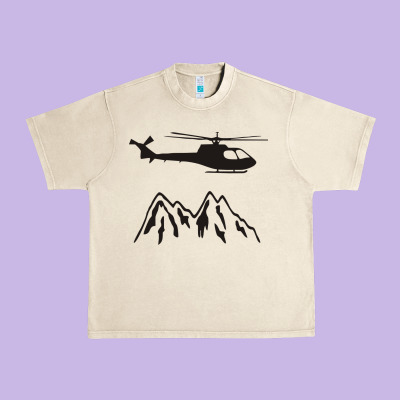 Mountain Rescue Helicopter Funny Urban Heavy Tee Designed By Artisfamous